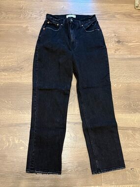Abercrombie & Fitch ultra High Rise Ankle Straight Black Jeans 28s (6 short)